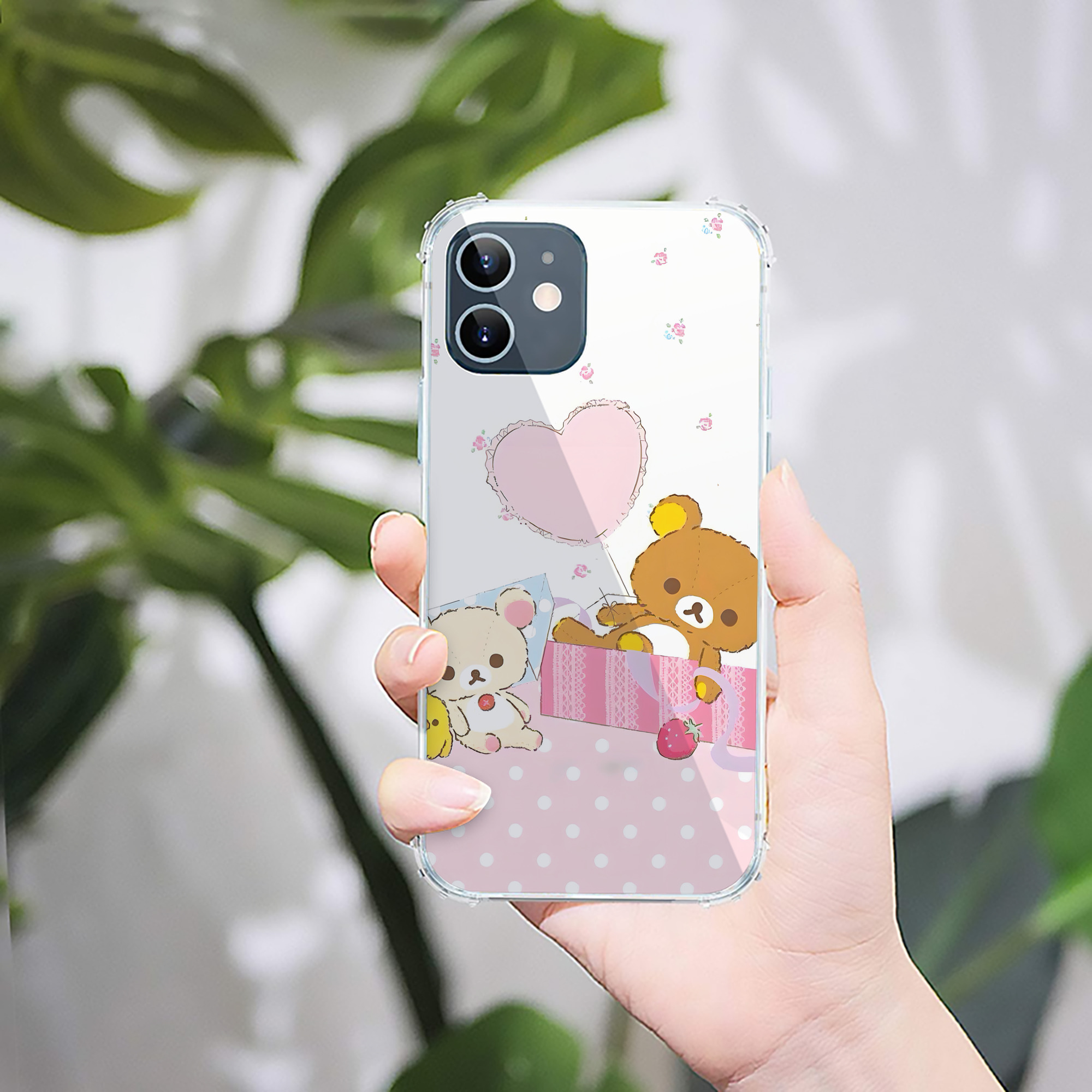 （画像用） リラックマ リラックマ キイロイトリ Rilakkuma Korilakkuma Kiiroitori 【iPhone 12シリーズ対応】透明スマホケース（クリアソフトケース）